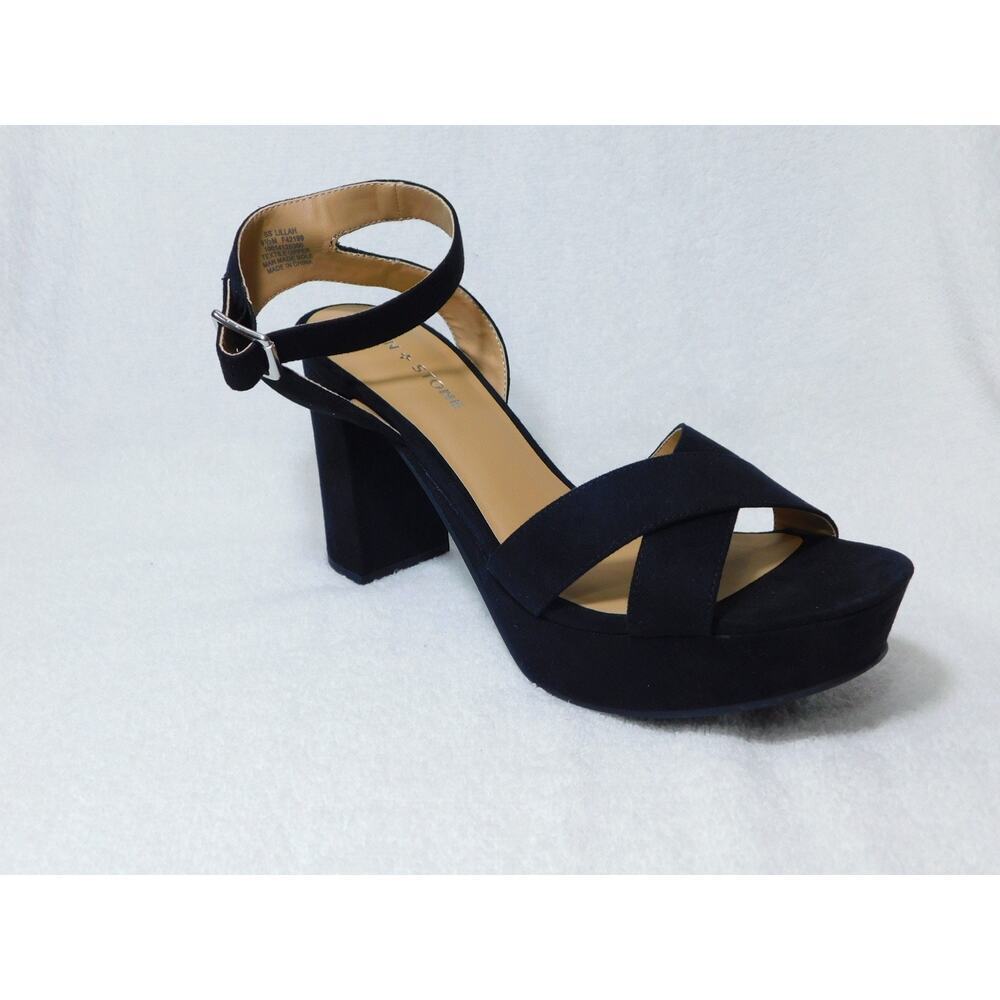 W695 Sun Stone Lillah Block Heel Platform Dress Sandals 11 M